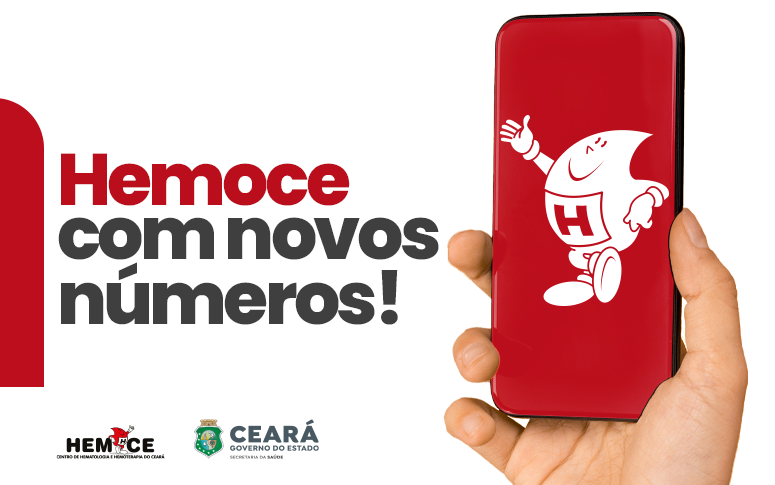 Confira os novos números de telefone do Hemoce