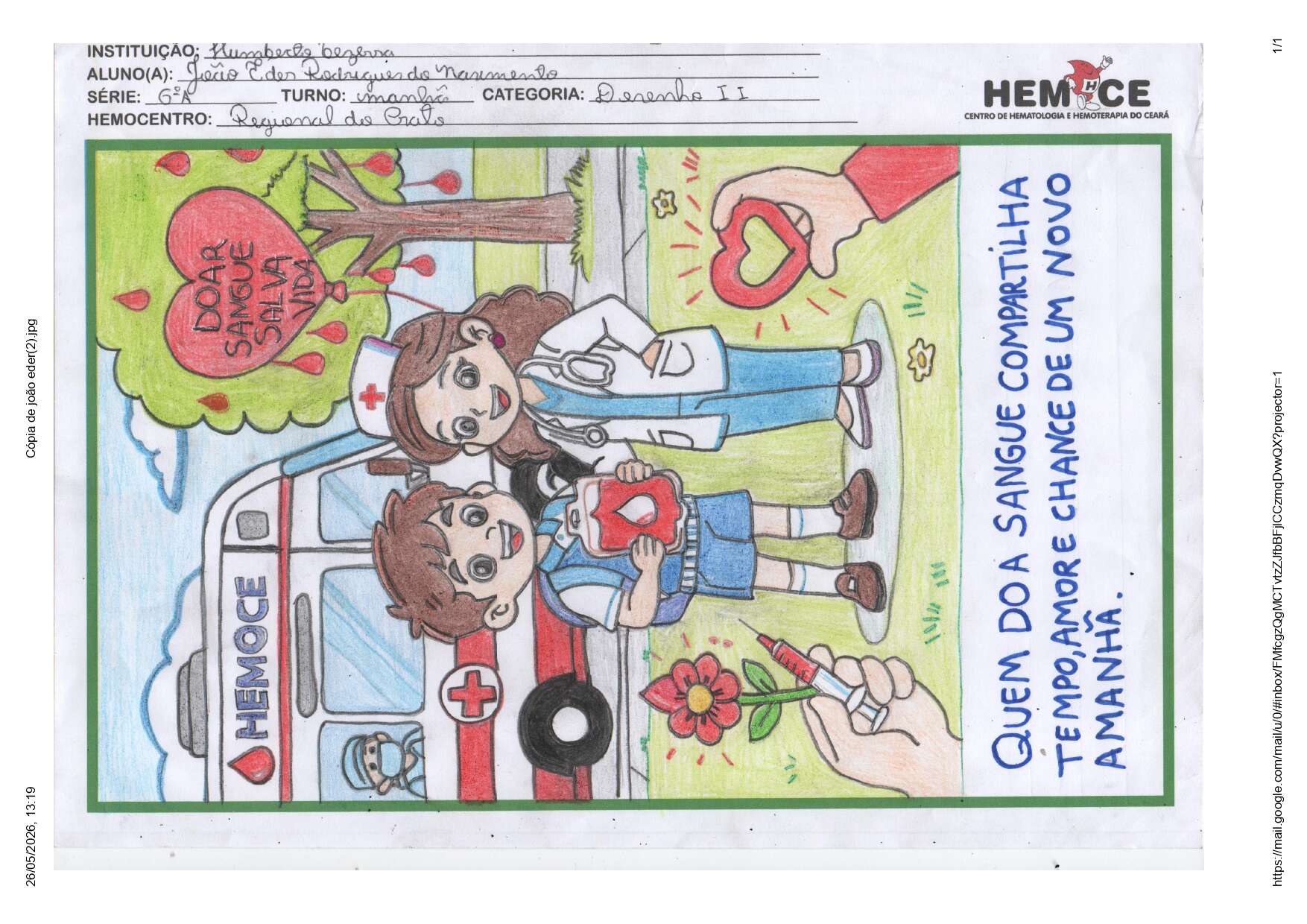 XVIII Concurso de Frases e Desenhos do Hemoce 2026 - Centro de ...